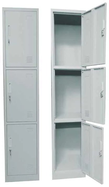 Μεταλλικό Locker 3 θέσεωv Γκρί 38x45x185cm