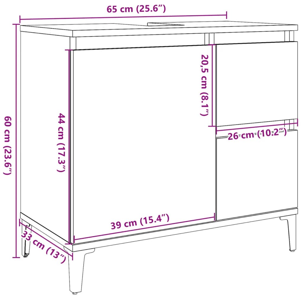 ΝΤΟΥΛΑΠΙ ΝΕΡΟΧΥΤΗ ΣΚΥΡΟΔΕΜΑ ΓΚΡΙ 65X33X60CM ΚΑΤΑΣΚΕΥΑΣΜΕΝΟ ΞΥΛΟ 857122