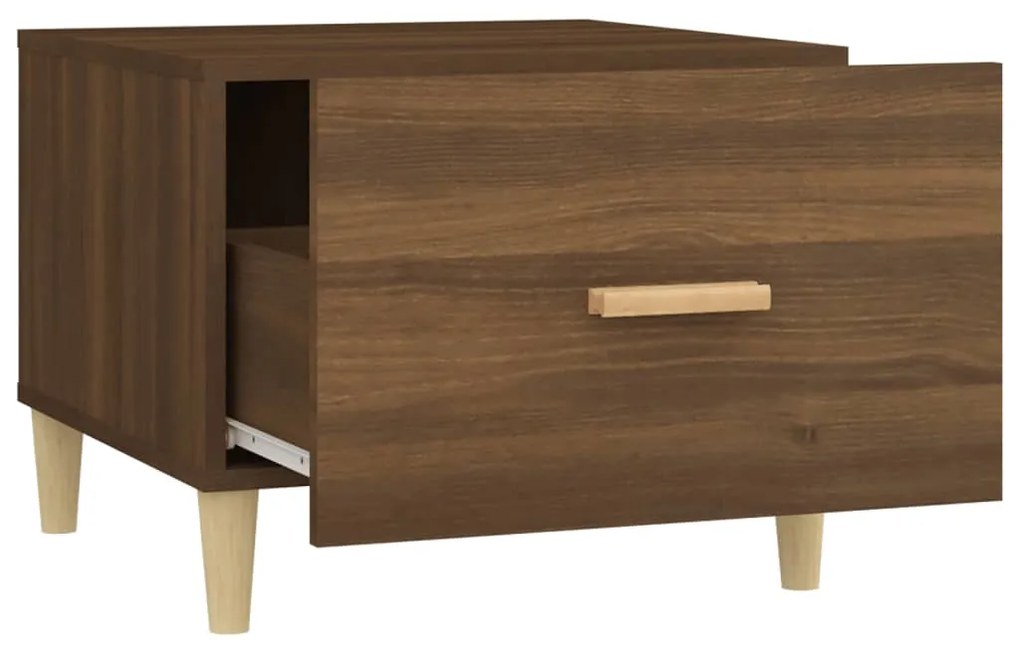 vidaXL Τραπεζάκια Σαλονιού 2 τεμ Brown Oak 50x50x40 εκ Επεξ. Ξύλο