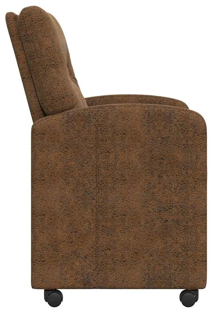 vidaXL Καρέκλες Φαγητού με Ρόδες με τροχούς 2 pcs Καφέ 57 x 67 x 95 εκ