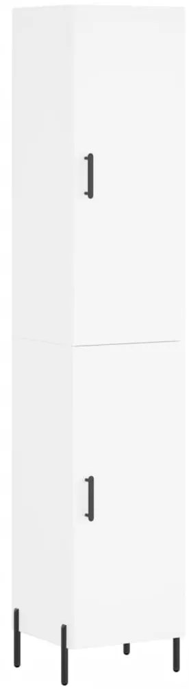 vidaXL Ντουλάπι Λευκό 34,5 x 34 x 180 εκ. από Επεξεργασμένο Ξύλο