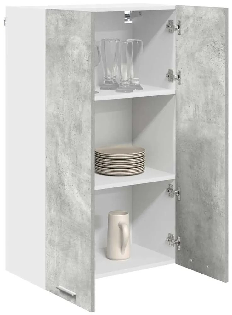 vidaXL Κρεμαστό ντουλάπι με πόρτα Σκυρόδεμα Γκρι 60 x 31 x 100 εκ.