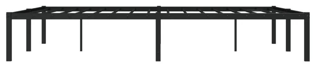 vidaXL Πλαίσιο Κρεβατιού Μαύρο 135 x 190 εκ. Μεταλλικό