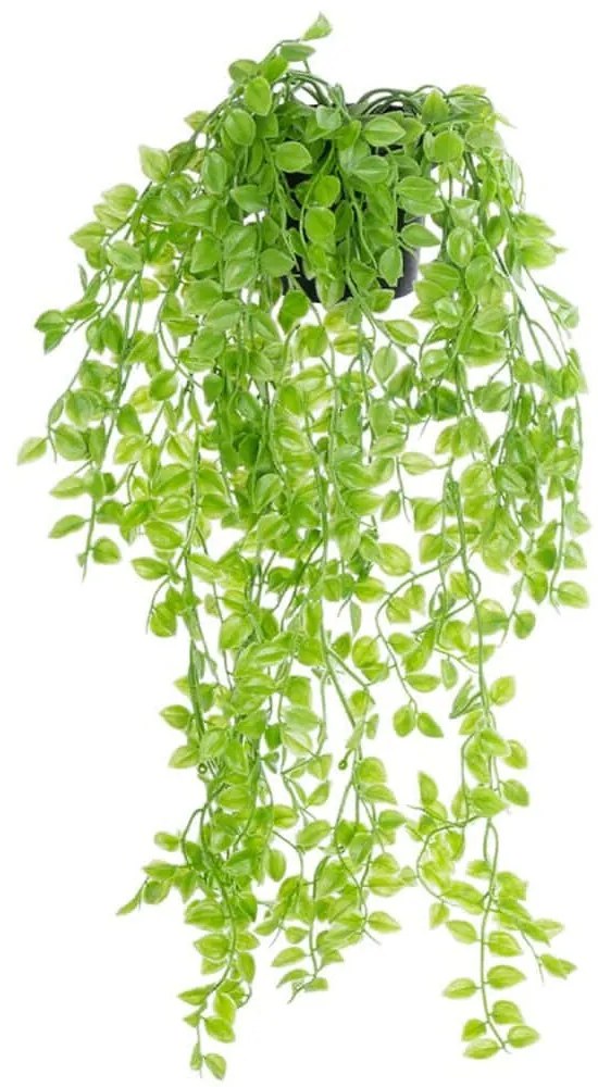 Τεχνητό Κρεμαστό Φυτό Peach Leaf 20880 Φ20x50cm Green GloboStar Πολυαιθυλένιο