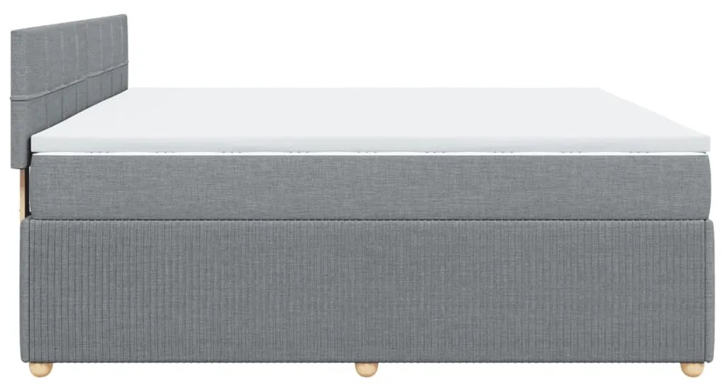 ΚΡΕΒΑΤΙ BOXSPRING ΜΕ ΣΤΡΩΜΑ ΑΝΟΙΧΤΟ ΓΚΡΙ 180X200 ΕΚ. ΥΦΑΣΜΑΤΙΝΟ 3289835