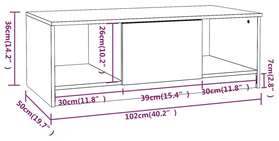 ΤΡΑΠΕΖΑΚΙ ΣΑΛΟΝΙΟΥ SONOMA ΔΡΥΣ 102X50X36 ΕΚ. ΕΠΕΞΕΡΓΑΣΜΕΝΟ ΞΥΛΟ 811352