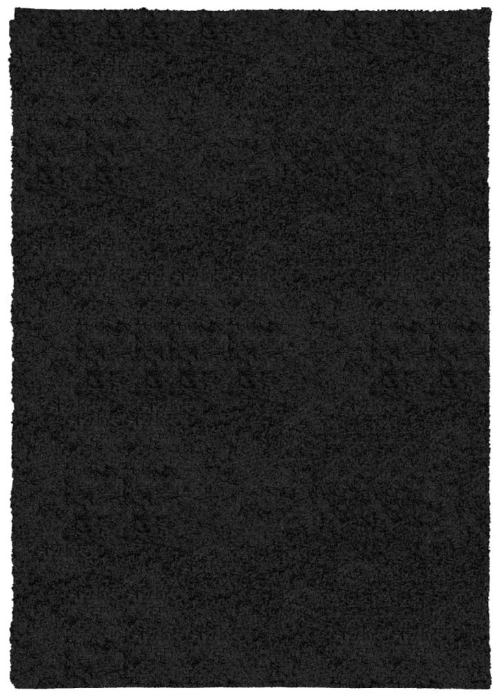 Χαλί Shaggy με Ψηλό Πέλος Μοντέρνο Μαύρο 160 x 230 εκ. - Μαύρο