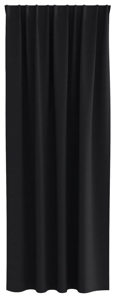 vidaXL Κουρτίνες με κουρτίνες 2 pcs Μαύρο 245 x 140 εκ. Πολυεστέρας