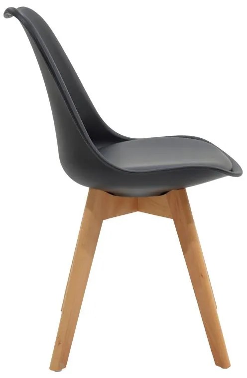 Τραπεζαρία Gaston-Cuba σετ 5τεμ pp-mdf σε μαύρη-sonoma απόχρωση 70x70x75εκ 70x70x75 εκ.