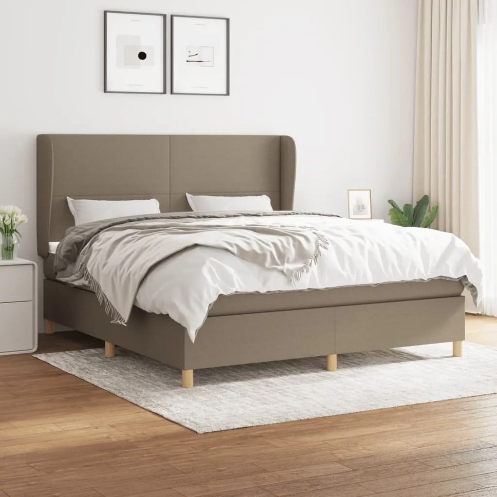 ΚΡΕΒΑΤΙ BOXSPRING ΜΕ ΣΤΡΩΜΑ TAUPE 180X200 ΕΚ. ΥΦΑΣΜΑΤΙΝΟ 3128385