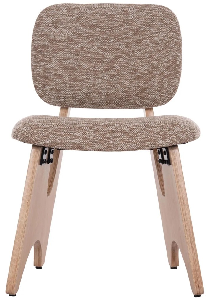 Καρέκλα Τραπεζαρίας BELLISI Καφέ Ύφασμα &amp; Plywood Δρύς 53x56x78Υεκ. 2αδα 53x56x78 εκ.