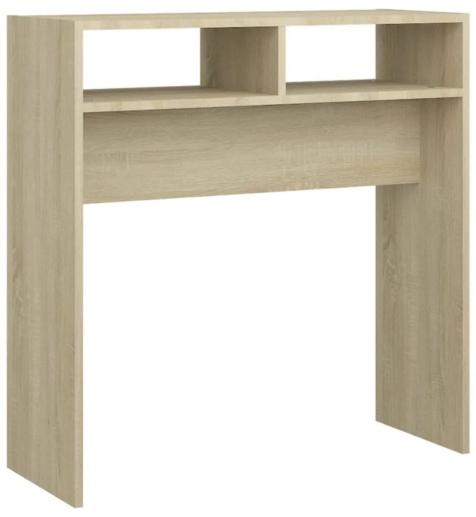 vidaXL Τραπεζάκι Κονσόλα Sonoma Δρυς 78x30x80 εκ. από Επεξ. Ξύλο