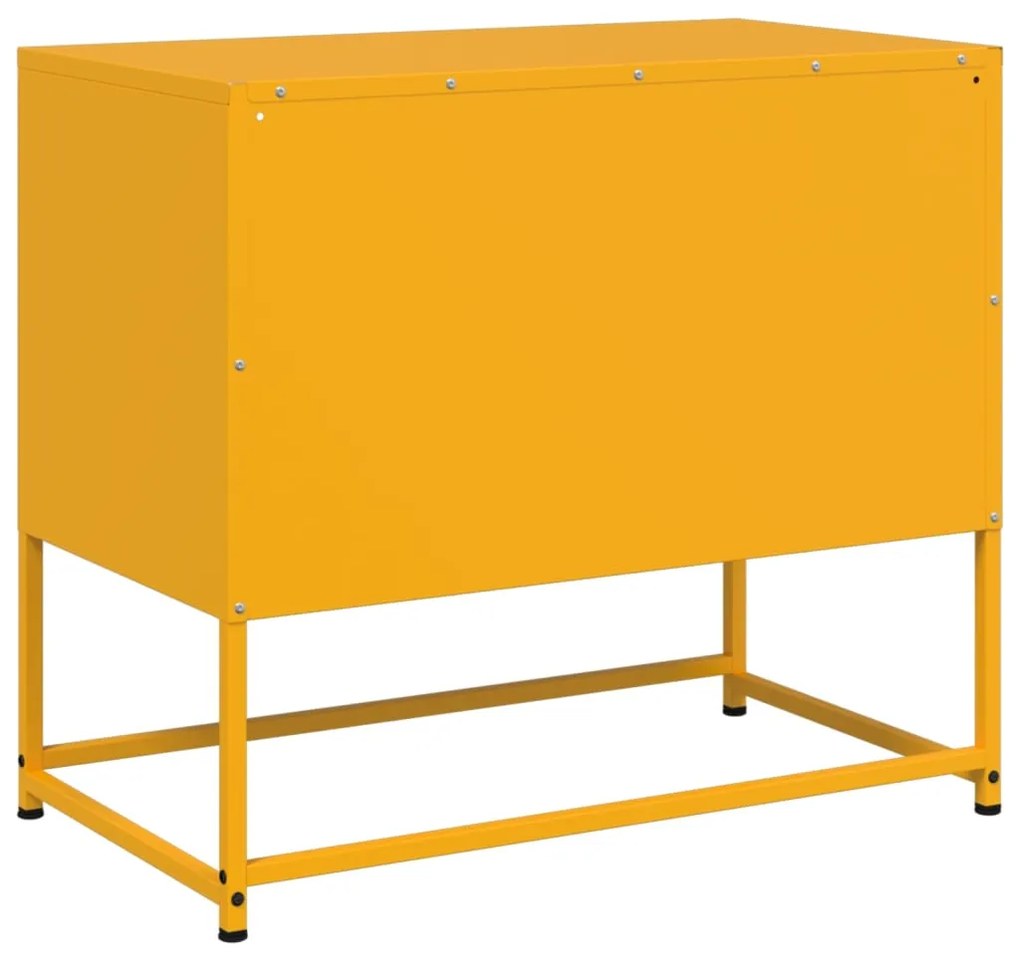 Έπιπλο Τηλεόρασης Μουσταρδί Κίτρινο 68x39x60,5 εκ. από Ατσάλι - Κίτρινο