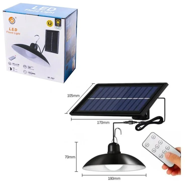 Ηλιακός λαμπτήρας LED με τηλεχειριστήριο XF-707 - LED flood light