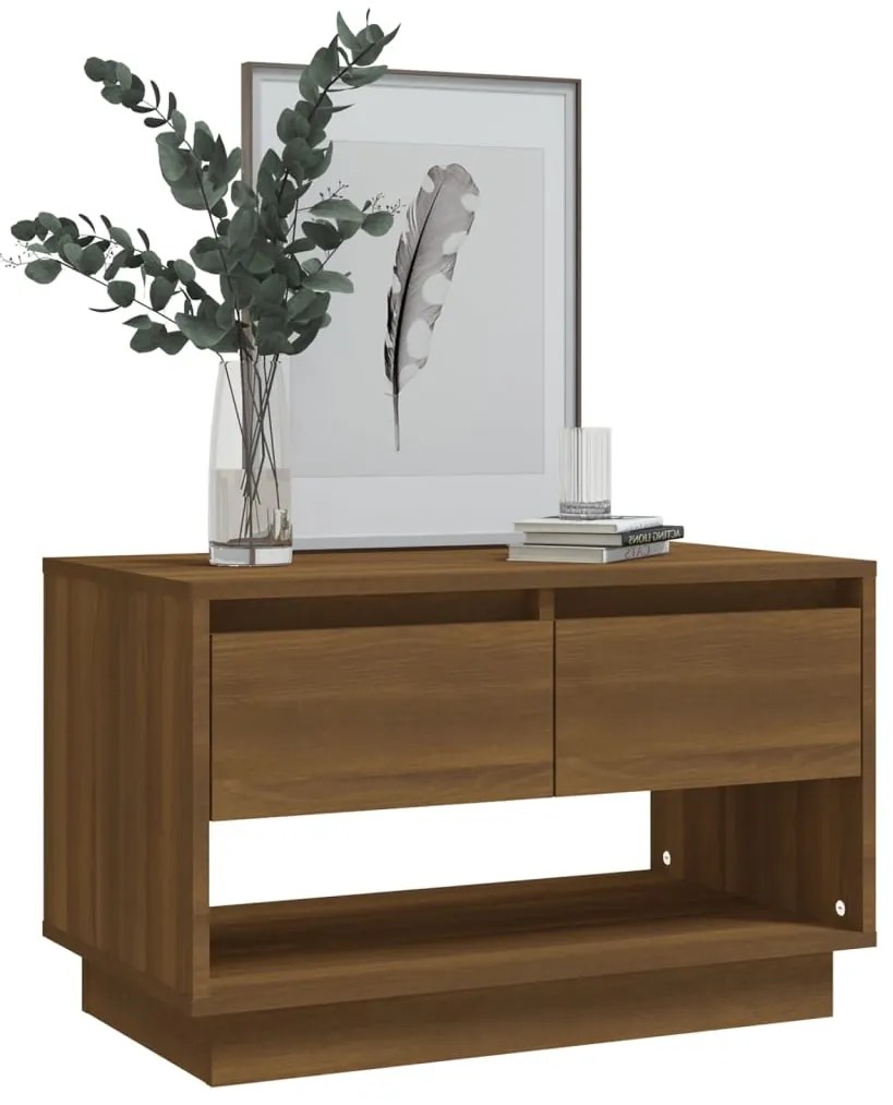 vidaXL Έπιπλο Τηλεόρασης Καφέ Δρυς 70x41x44 εκ. Επεξεργασμένο Ξύλο