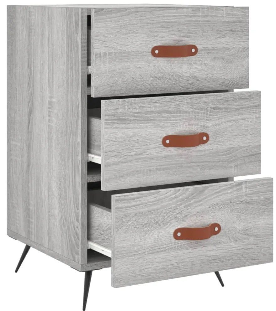 vidaXL Κομοδίνο Γκρι Sonoma 40 x 40 x 66 εκ. από Επεξεργασμένο Ξύλο