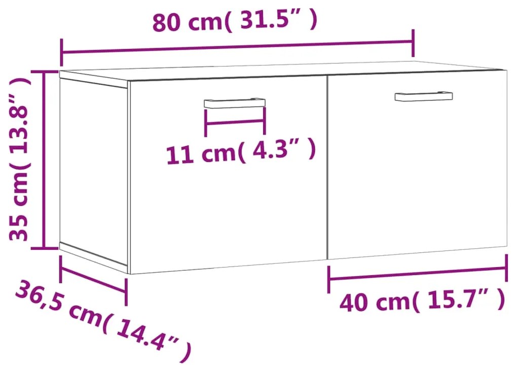 ΝΤΟΥΛΑΠΙ ΤΟΙΧΟΥ SONOMA ΔΡΥΣ 80X36,5X35 ΕΚ. ΕΠΕΞΕΡΓΑΣΜΕΝΟ ΞΥΛΟ 830079