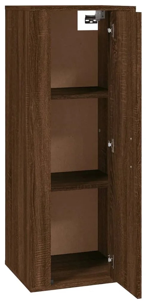 vidaXL Έπιπλο Τηλεόρασης Επιτοίχιο Καφέ Δρυς 40x34,5x100 εκ.