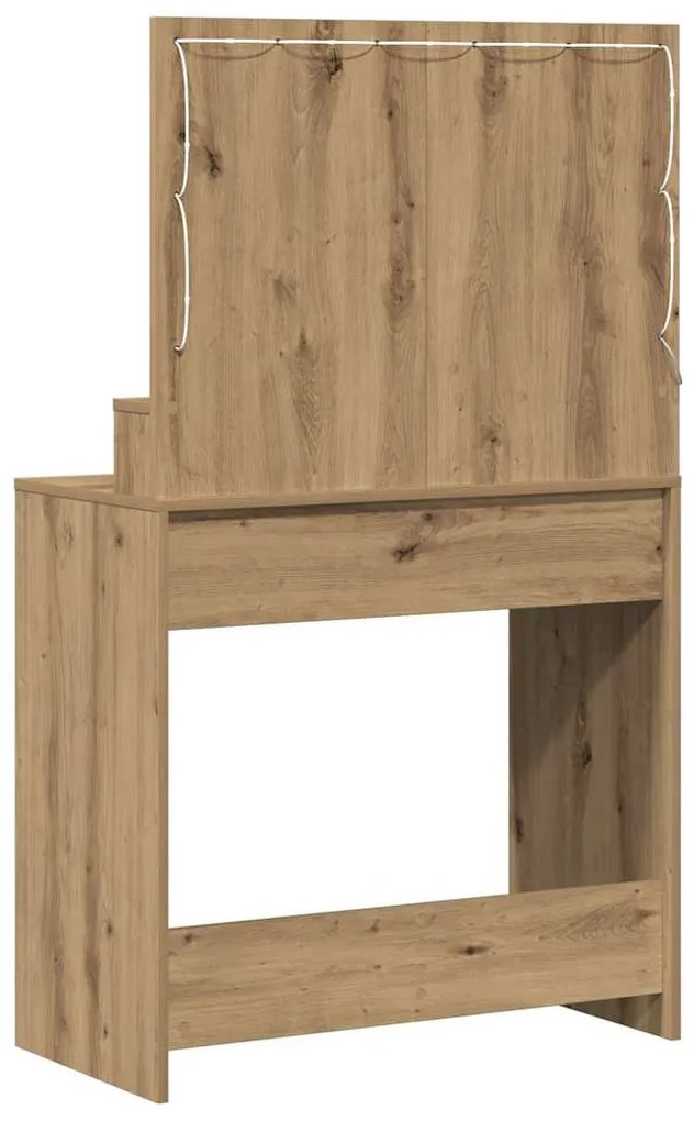 vidaXL Κομοδίνο artisan δρυς 79 x 41 x 135 cm Επεξεργασμένο ξύλο