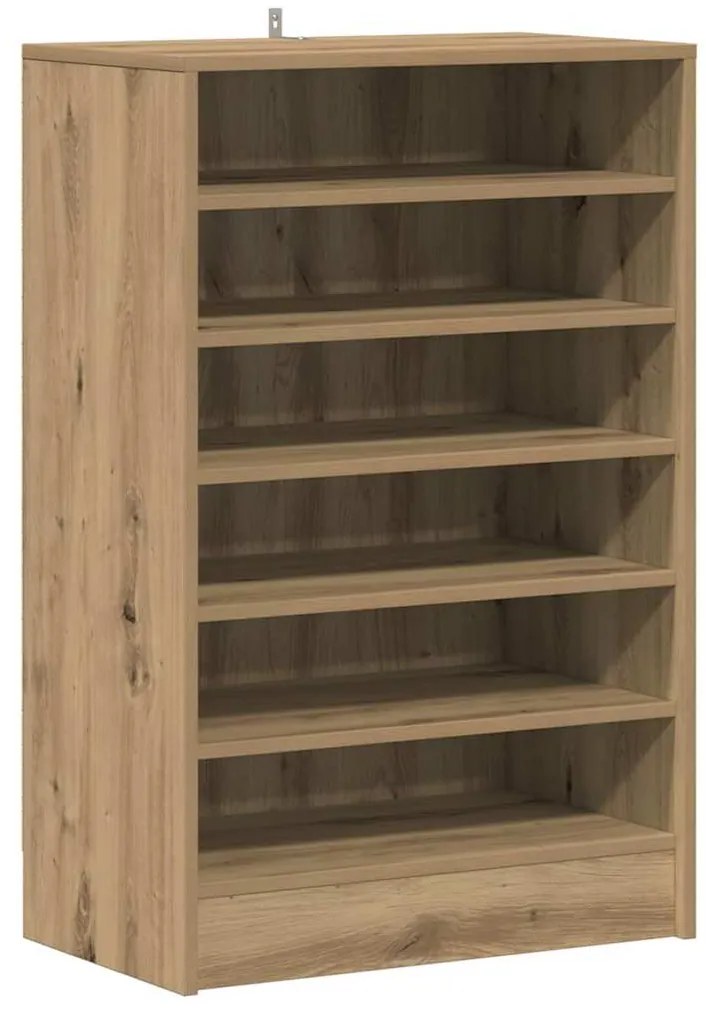 vidaXL Παπουτσοθήκη Αρτισιανή Δρυς 60x35x92 εκ. Επεξεργασμένο Ξύλο