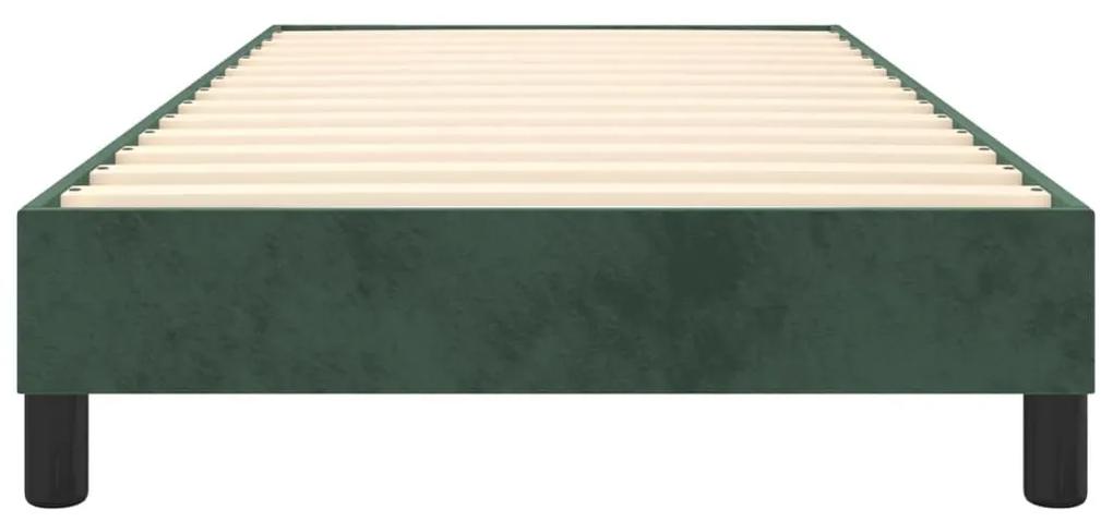 Πλαίσιο Κρεβατιού Boxspring Σκούρο Πράσινο 90x200 εκ Βελούδινο - Πράσινο