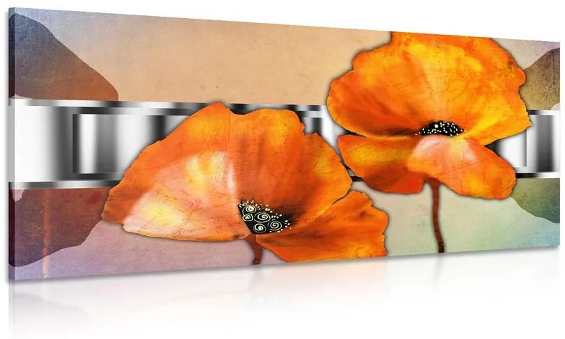 Εικόνα λουλούδια σε ανατολίτικο στυλ - 100x50