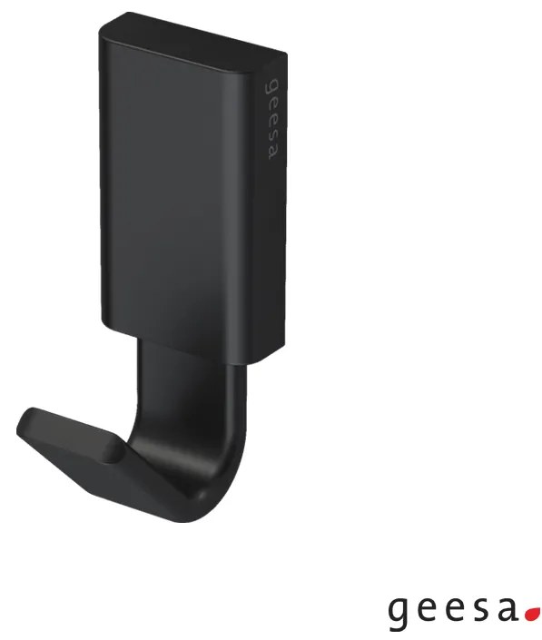 Άγκιστρο μπάνιου μονό Frame Geesa Black Matt 8413-400