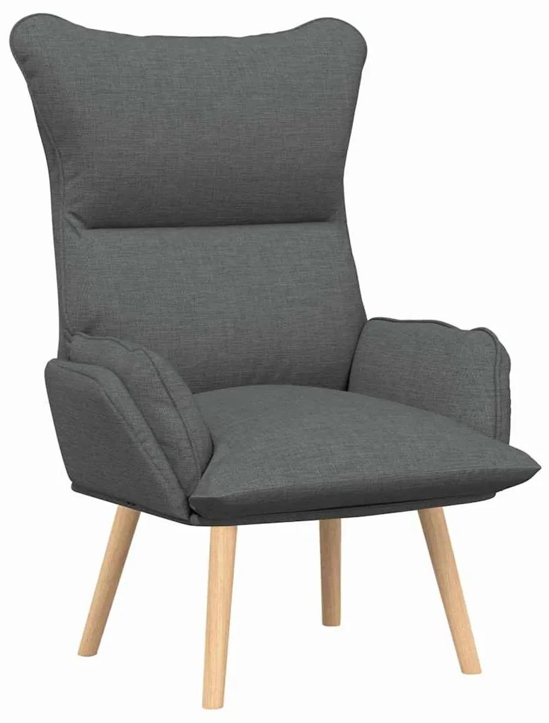 vidaXL Χαλαρωτική Πολυθρόνα Σκούρο γκρι 69 x 74 x 93 εκ. ύφασμα