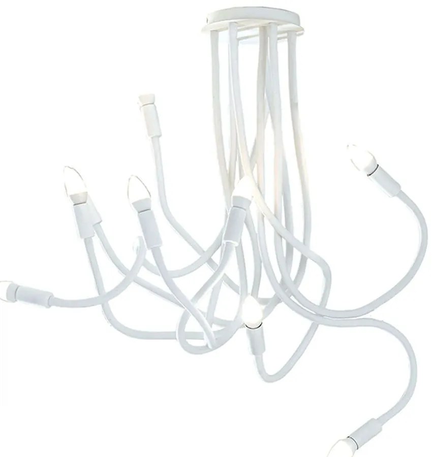 Φωτιστικό Οροφής Lover I-LOVER-9-BCO 9xE14 Φ20cm 100cm White Luce Ambiente Design Metal