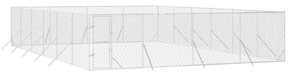 Κλουβί Σκύλου Εξωτερ. Χώρου Ασημί 8x12x2 μ. από Γαλβαν. Ατσάλι - Ασήμι