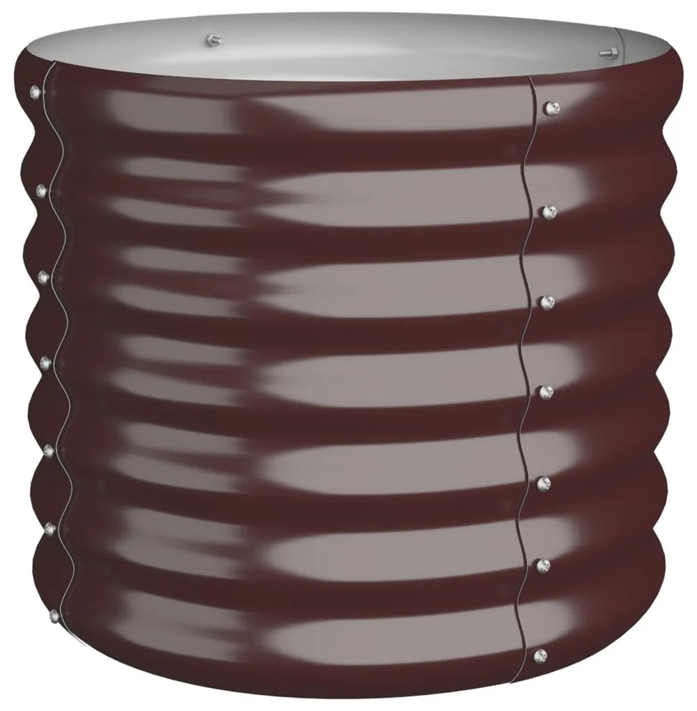 vidaXL Ζαρντινιέρα Καφέ 40x40x36 εκ. Γαλβανισμένος χάλυβας