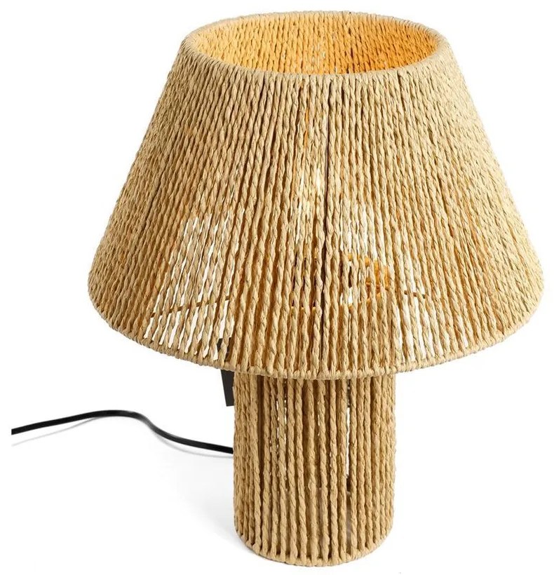 Φωτιστικό επιτραπέζιο, rattan Υ30xØ35εκ.