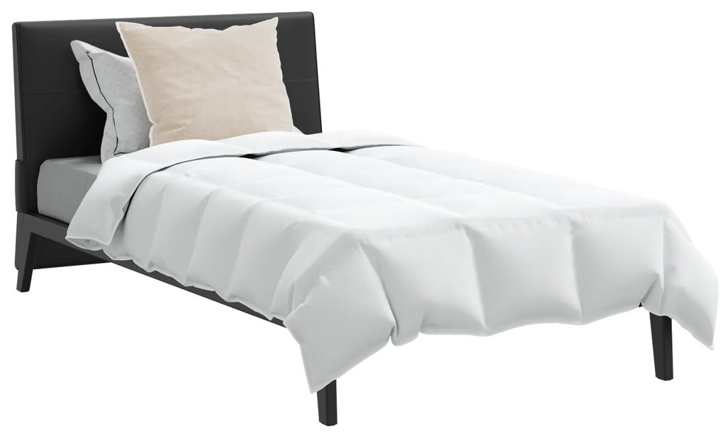 vidaXL Πάπλωμα με μαξιλάρι 2 pcs Λευκό 135 x 200 cm Πούπουλο