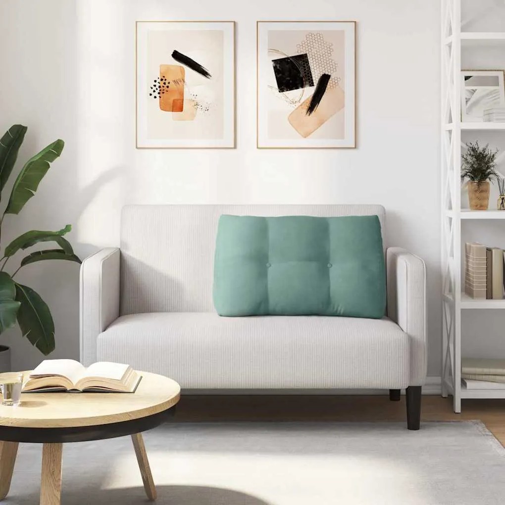 vidaXL Μαξιλάρι Πλάτης Θαλασσί 80 x 24 x 50 εκ Βελούδο