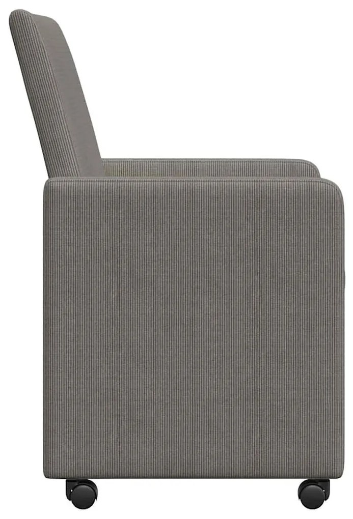 vidaXL Καρέκλες Φαγητού με Ρόδες 2 pcs Ανοιχτό γκρι 57 x 66 x 94 εκ