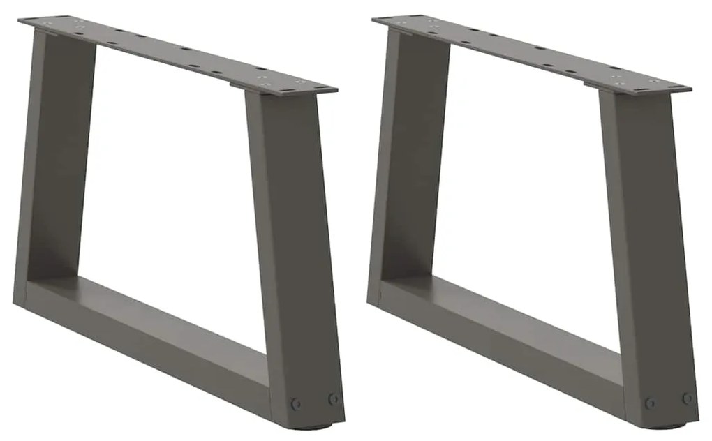 Πόδια Τραπεζιού Σαλονιού Σχήματος V 2 τεμ. Ανθρακί 60x(30-31,3) εκ. Ατσάλι