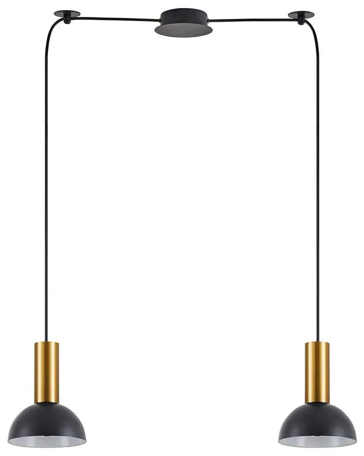 Φωτιστικό Οροφής Adept Tube 77-8648 50x15x300cm 2xE27 60W Black-Gold Homelighting