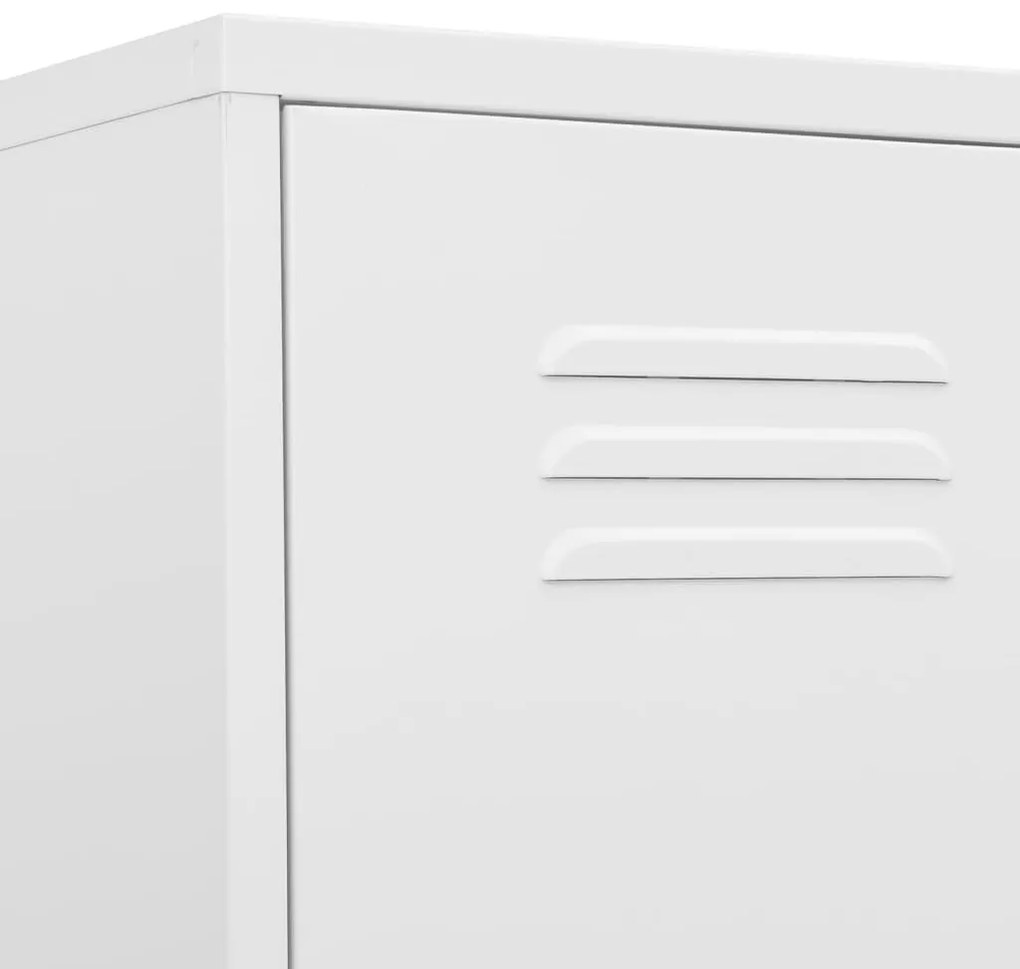 vidaXL Φοριαμός Λευκός 35 x 46 x 180 εκ. από Ατσάλι