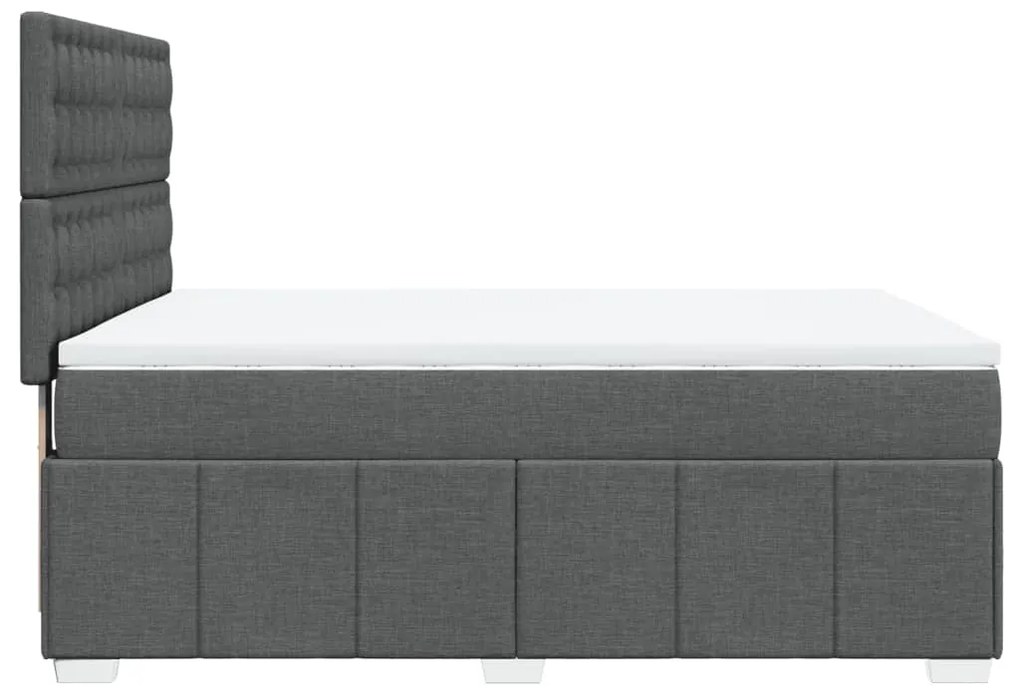 ΚΡΕΒΑΤΙ BOXSPRING ΜΕ ΣΤΡΩΜΑ ΣΚΟΥΡΟ ΓΚΡΙ 160X200 ΕΚ ΥΦΑΣΜΑΤΙΝΟ 3291734