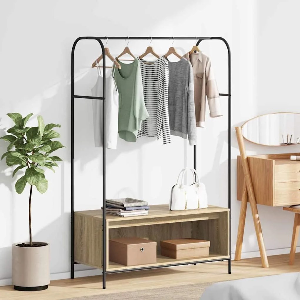 vidaXL Ράφι Ρούχων με Ράφια Sonoma Oak 100x44x160 εκ.