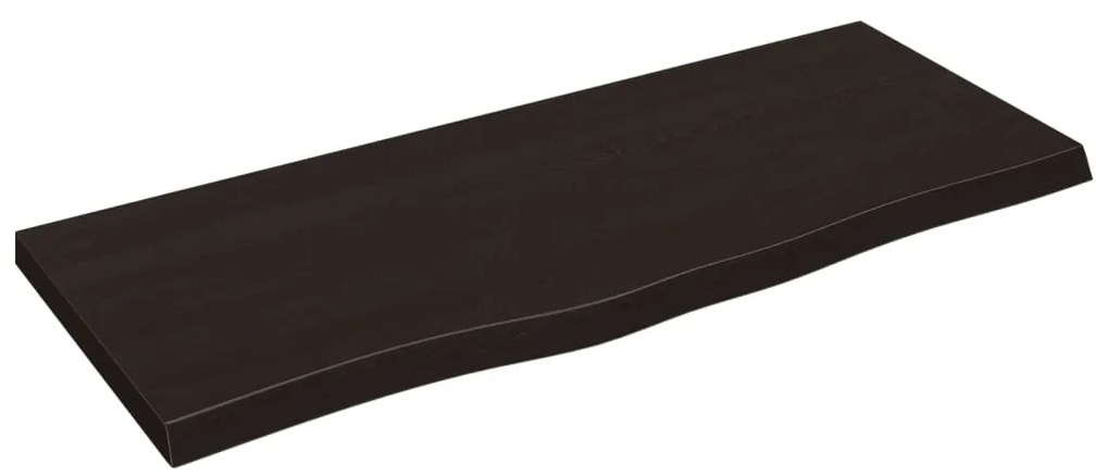 vidaXL Πάγκος Μπάνιου Σκούρο Καφέ 100x40x(2-4) εκ. Επεξεργ. Μασίφ Ξύλο