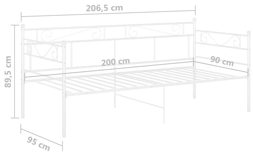 ΠΛΑΙΣΙΟ ΓΙΑ ΚΑΝΑΠΕ - ΚΡΕΒΑΤΙ ΛΕΥΚΟ 90 X 200 ΕΚ. ΜΕΤΑΛΛΙΚΟ 324768