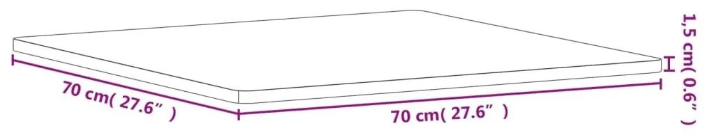 Επιφάνεια Τραπεζιού Τετράγωνη 70x70x1,5 εκ. Μασίφ Ξύλο Οξιάς - Καφέ