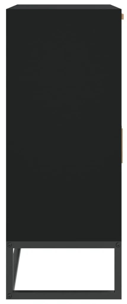 vidaXL Συρταριέρα Μαύρη 60 x 30 x 75 εκ. από Επεξεργασμένο Ξύλο