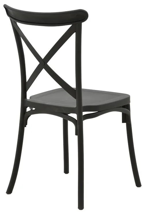 Καρέκλα Crossie pp σε ανθρακί απόχρωση 38x46.5x82εκ 38x46.5x82 εκ.