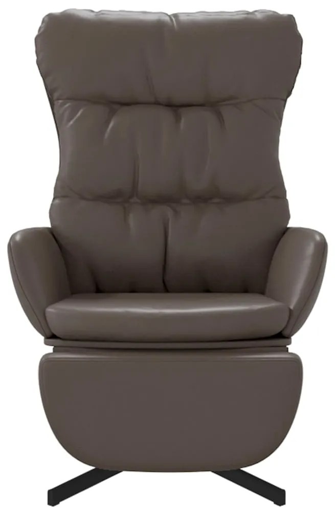 vidaXL Πολυθρόνα Relax Καφέ από Συνθετικό Δέρμα με ένα Υποπόδιο