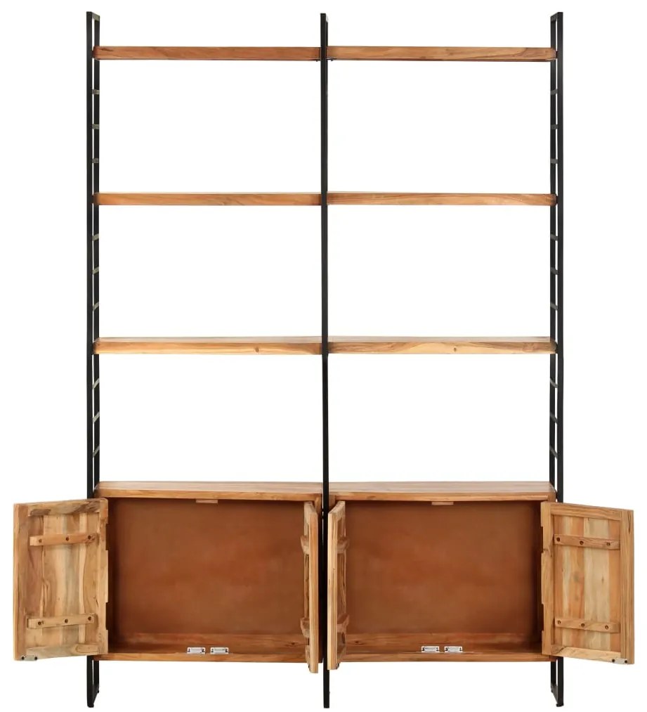 vidaXL Βιβλιοθήκη με 4 Επίπεδα 124 x 30 x 180 εκ. Μασίφ Ξύλο Ακακίας