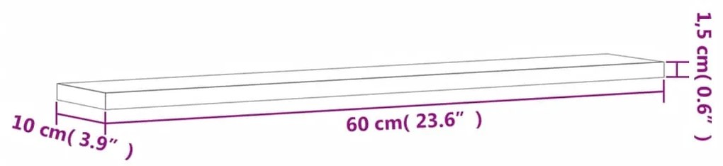 ΡΑΦΙΑ ΤΟΙΧΟΥ 4 ΤΕΜ. ΓΚΡΙ SONOMA 60X10X1,5 ΕΚ. ΕΠΕΞΕΡΓ. ΞΥΛΟ 838227