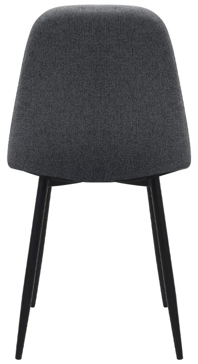 Καρέκλα τραπεζαρίας Iris Megapap γκρι ύφασμα - μεταλλικό μαύρο πόδι 43x50x85εκ.