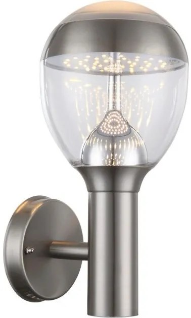 Απλίκα Φωτιστικό Τοίχου LED 9W Ασημί IP44 Callisto 34250 Globo Lighting-34250-Ασημί 34250